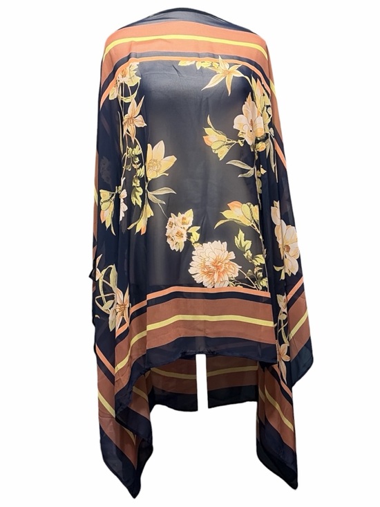 New York & Company Accessories - New York & Company Navy Floral Sheer Wrap/ Poncho Style sheer Classy Floral